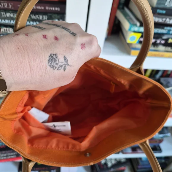 Orange Suede Tote Bag - Picture 6 of 7